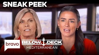 SNEAK PEEK Aesha Scott Creates An Impromptu Wine Tasting  Below Deck Med S9 E13  Bravo [upl. by Neelyak]