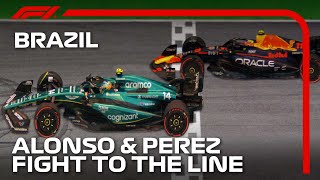 Alonso And Perezs Incredible Photo Finish  2023 Sao Paulo Grand Prix [upl. by Lleznol678]