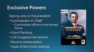 213 Formal Powers of the President AP GoPo Redesign [upl. by Neggem]