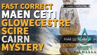 Maen Ceti Mystery Solution Assassins Creed Valhalla Glowecestrescire Cairn Rocks [upl. by Etiuqal]