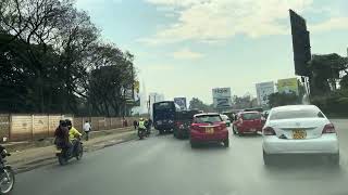 Valley Road To Nairobi Town From Daystar Kenyatta Hospital Ngong Road Roundabout traveldocumentary [upl. by Meeharbi]