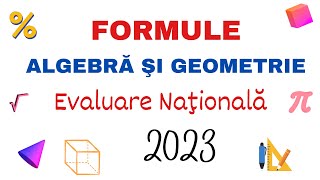 Formule Evaluare Nationala Matematica 2023 [upl. by Adikram634]