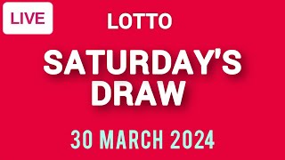 The National Lottery Lotto draw results from Saturday 30 March 2024  National Lottery Live [upl. by Ednargel701]