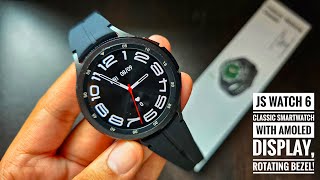 Smartwatch 6 Classic  Galaxy Watch 6 Classic Clone with Real Amoled display [upl. by Latini]