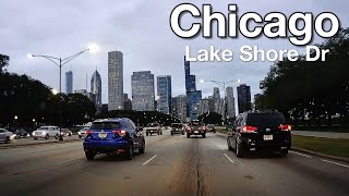 Chicago  Driving on Lake Shore Dr at sunset  Chicago driving tour [upl. by Redlac215]