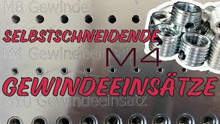 Selbstschneidende Gewindeeinsätze M4 eindrehen  ProHandling [upl. by Ijok]