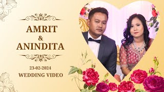 AMRIT amp ANINDITA  WEDDING VIDEO KOKBOROK 2024  THANGSA MUSIC [upl. by Rammaj]