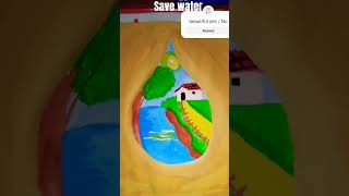 Save water drawing shortvideo watercolor [upl. by Inoek]