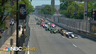 INDY NXT EXTENDED HIGHLIGHTS Detroit Grand Prix Race 1  6323  Motorsports on NBC [upl. by Rosenblast]