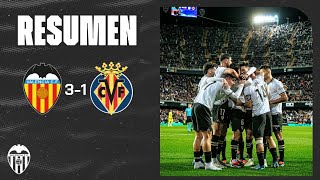 VALENCIA CF 3  1 VILLARREAL CF  RESUMEN DEL PARTIDO [upl. by Nollaf]