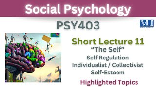 PSY403 Short Lecture 11Self RegulationIndividualistCollectivistSelf EsteemPsy403 short lec 11 [upl. by Nonad949]