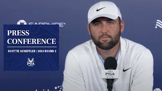 Scottie Scheffler Press Conference  2024 PGA Championship Round 2 [upl. by Ynnus]