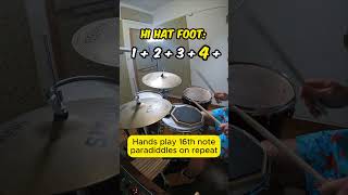 💪 Drumming LIMB INDEPENDENCE with paradiddles Beginner Drum Lesson shorts drumlessons paradiddle [upl. by Enitsenre]