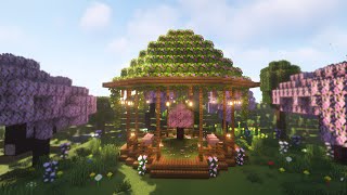 Minecraft Tutorial How to Make a Cherry Blossom Gazebo in Minecraft 🌸 [upl. by Giovanni88]