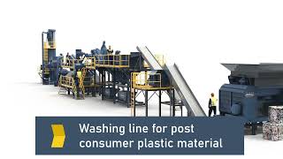 Washing and drying of postconsumer plastic material  Herbold Meckesheim [upl. by Yadnus]