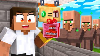 I OPEN A SHOP TO ROB VILLAGERS IN MINECRAFT [upl. by Sharp138]