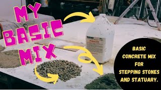 Mrconcreteartisan Basic concrete mix for statuary and stepping stones [upl. by Laks]