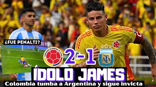 JAMES BRILLA COLOMBIA TUMBA A ARGENTINA Y MANTIENE EL INVICTO LO DEL PENALTY A MUÑOZ Y MÁS [upl. by Agbogla]