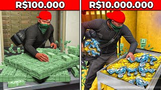 Roubando BANCO DE 100000 VS 1000000 [upl. by Leraj250]