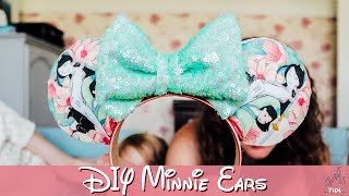 HOW TO MAKE MINNIE MOUSE EARS  Easy DIY sew and no sew  This is Disney Life [upl. by Retxab]