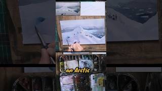 I almost visited Antarctica 🐧 watercolor painting [upl. by Akener]