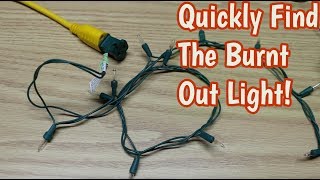 HOW TO EASILY FIND BAD CHRISTMAS LIGHT BULBS using a non contact voltage tester [upl. by Novled172]