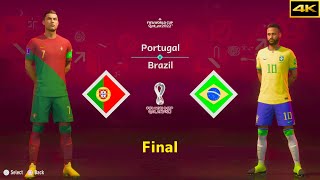 FIFA 23  PORTUGAL vs BRAZIL  RONALDO vs NEYMAR  FIFA WORLD CUP FINAL  4K [upl. by Jessen722]