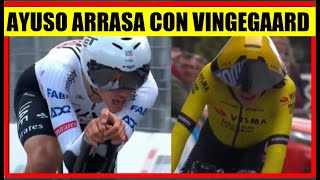 RESUMEN 1 ETAPA TIRRENO ADRIATICO 2024 AYUSO ARRASA CON VINGEGAARD [upl. by Itnavart]