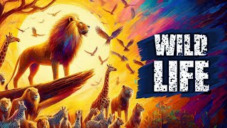 🦁 WILD LIFE 🪘Roar of the Savannah 🌞Tribute to the Lion King 🐘 [upl. by Nannie]