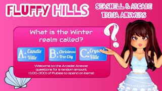 Fluffy Hills Seashell amp Arcade Trivia Answers  Roblox Gaming With CloudyDay [upl. by Ardna]