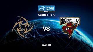 NiP vs Renegades  IEM SYDNEY 2019  map1  denuke ceh9 amp SSW [upl. by Teillo]