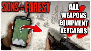 Ultimate Guide to ALL Weapons Items and Keycard Locations Sons Of The Forest [upl. by Arec14]