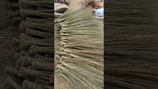 Easy technique to Make stick broom  Broom Making  Coconut stick Broom shortsvideo shorts [upl. by Eetse827]