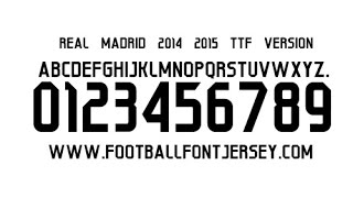 REAL MADRID 2014 2015 FONT TTF FREE DOWNLOAD [upl. by Aztilay]