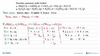 Setarakan persamaan reaksi berikut a NH4Cl s  CaOH2 s  CaCL2 s  NH3 g  H2O [upl. by Lubbi676]