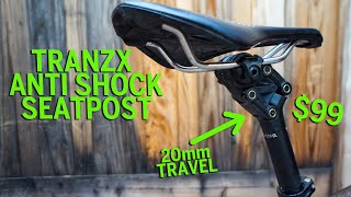 Tranzx Antishock QL seatpost Review  99 Dollar Suspension Seatpost [upl. by Elinnet]