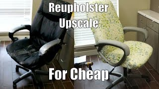 How To Reupholster An Old Office Chair [upl. by Siduhey]