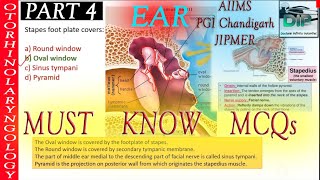 MCQs  Ear  ENT  Visual Explanation Mnemonics  AIIMS PGI JIPMER  DIP Medical Video  Part 4 [upl. by Dulcia90]