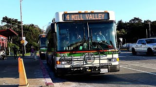 Golden Gate Transit 2019 Gillig Low Floor Hybrid 1913 amp 2010 MCI D4500CT 907 On The 4 amp 56X [upl. by Polad]