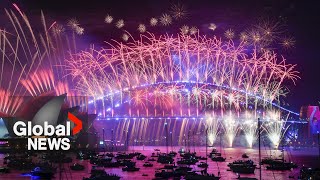 New Years 2023 Sydney Australia puts on extravagant fireworks show over harbour [upl. by Roydd]