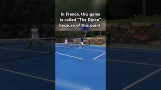 Legendary rally between Novak Djokovic and Dusan Vemic at quotThe Djokoquot game tennis [upl. by Normac]