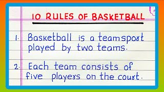 RULES OF BASKETBALL  5  10 RULES OF BASKETBALL [upl. by Ailat]