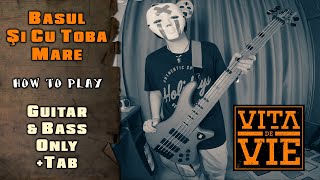 Vița De Vie  Basul Și Cu Toba Mare  GUITAR amp BASS ONLY  TABS on screen  HOW TO PLAY [upl. by Groves]