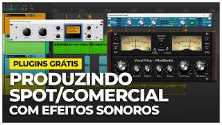 PRODUZINDO SPOTLOCUÇÃO com EFEITOS SONOROS E PLUGINS GRÁTIS no REAPER  Voz de Locutor [upl. by Deehsar]