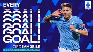 All the goals by the Capocannoniere Ciro Immobile  Highlights of the Season  Serie A 202122 [upl. by Yemiaj]