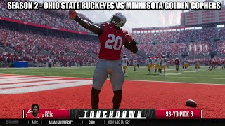 College Football 25  Season 2  Ohio State Buckeyes vs Minnesota Golden Gophers  Week 10 [upl. by Chic]