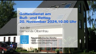 Gottesdienst der Neuapostolischen Kirche aus Olbernhau am 20112024 1000 Uhr [upl. by Aytida588]