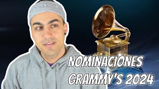 Comentando las NOMINACIONES de los GRAMMY 2024  JJ [upl. by Heidy]