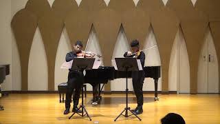 南藝大小提琴二重奏，C A De Beriot：Duo Concertante No1 for 2 Violins Op57 1st movt I Moderato，2021年1月6日 [upl. by Fayth]