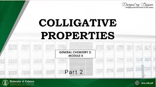 Colligative Properties of Solution Part 2 [upl. by Cutlerr]